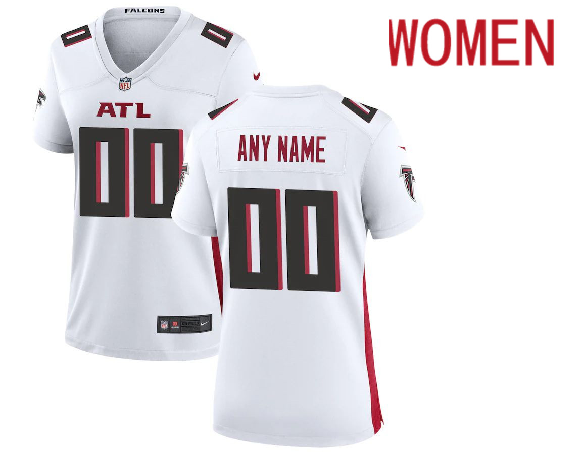 Women Atlanta Falcons Nike White Custom Game NFL Jersey